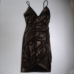 Fashion Nova Gold Mini Dress